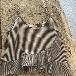 Size small shirt blue and white stripes